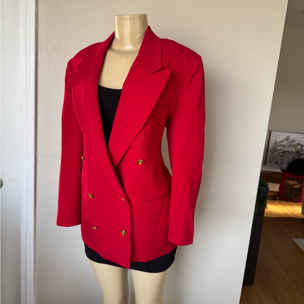 Red Austin Reed wool Blazer size 14